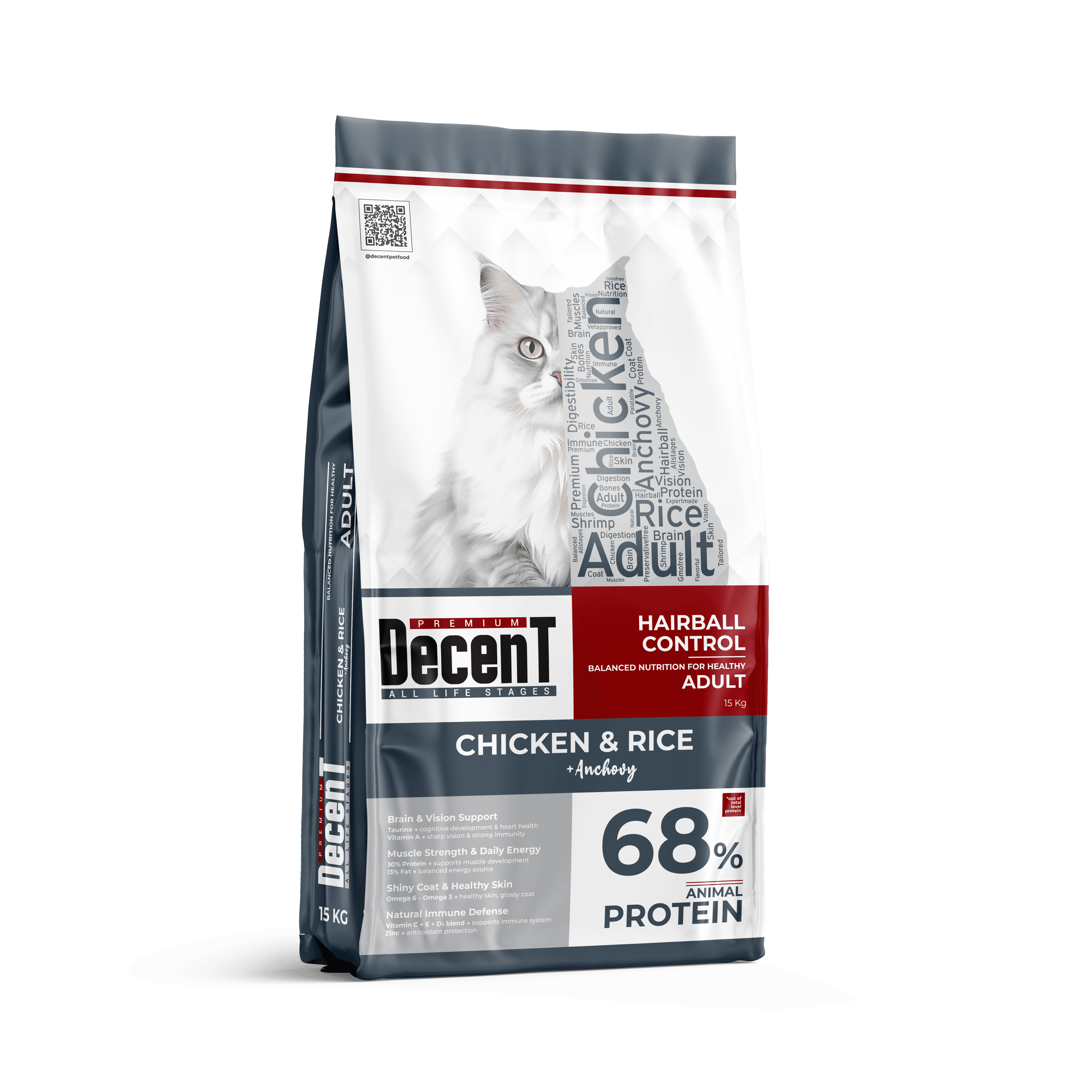 Decent Tavuklu ve Karidesli Yetişkin kedi Maması
